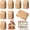 Brown-52 Pcs, variant on 52 Sets Christmas Gingerbread House Cardboard, White Gingerbread House Shaped Boxes with Stickers, Xmas Candy Houses DIY Craft Kit for Christmas Party Supplies Decor Cookie Snack Packaging