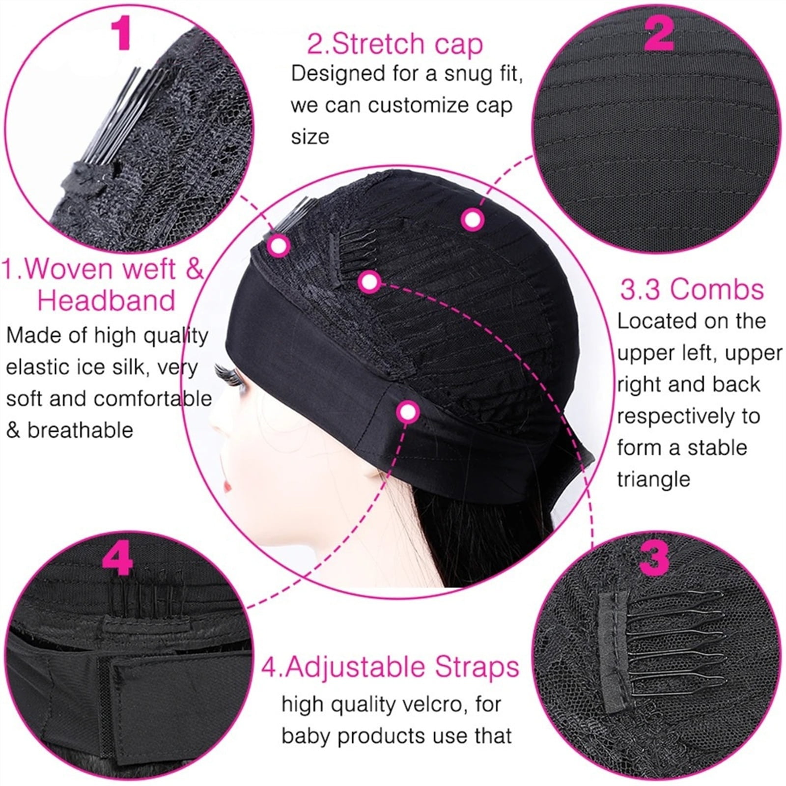 Headband Wig Body Wave Human Hair Wig Glueless None Lace Front Wig for Black Woman Natural Color Remy Full Machine Wear and Go Wigs 180% Density