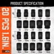thumbnail image 2 of Juego de enchufes HORUSDY 1/2 Drive Shallow Impact, 24 piezas, 2 of 8