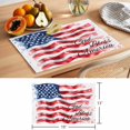 thumbnail image 6 of American Flag Placemats Set of 4 Red Blue Watercolor USA Flag Place Mats Indoor Wipeable Table Mats Washable Cloth Dining Table Placemats for Kitchen Holiday Party Home Decor 13x19 Inch, 6 of 9