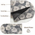 thumbnail image 6 of 2'x6' Rug Runners for Hallways Kitchen, Gray Flowers Non Slip Entryway Beside Floor Carpet Runner, Vintage Country Pastoral Botanical Floral Washable Laundry Room Bedroom Throw Rugs Mat, 6 of 8