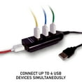thumbnail image 2 of Xtreme 4 Port Usb Hub W/ Short Cable - White, 2 of 7