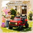 thumbnail image 7 of iYofe Ford Ford Bronco Raptor Electric Ride on Cars for Kids, 12V Powered Ride on Toys Truck with Remote Control, 4 Wheels, Spring Suspension, Red, 7 of 7