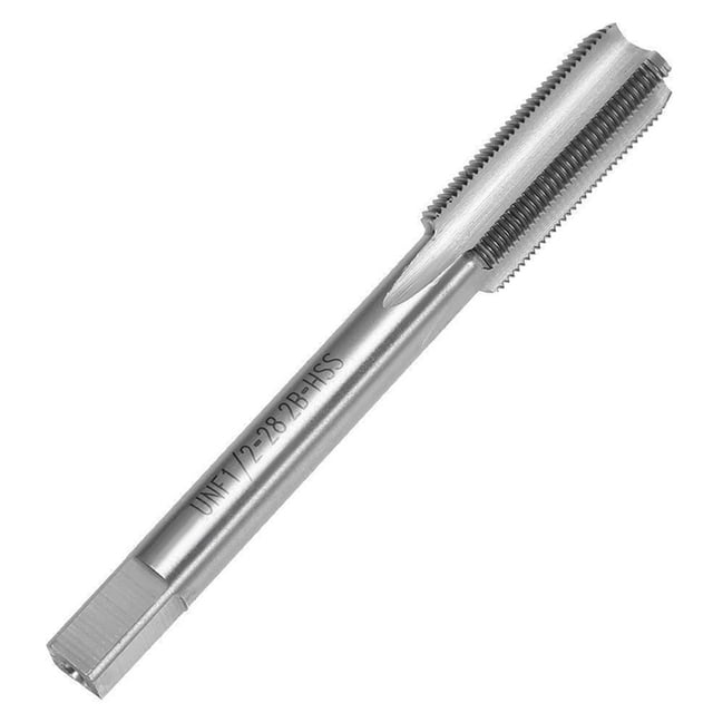 1/2-28 Tap 4 Fl Plug Unef Hss 1/2\"Right Hand Thread Titanium Nitride Coated Tap for Power Tool Accessories