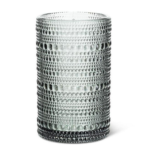 Abbott Collection  5 in. Glass Pebble Highball, Grey