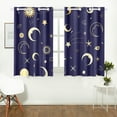 thumbnail image 2 of MKHERT Funny Moon And Stars Window Curtains Kitchen Curtain Room Bedroom Drapes Curtains 26x39 inch, 2 Piece, 2 of 3