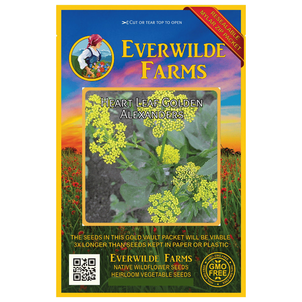 Everwilde Farms 200 Heart Leaf Golden Alexanders Native Wildflower