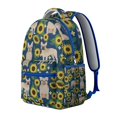 thumbnail image 2 of French Bulldog Sunflowers Floral Backpack for School,Cute School Bag,Schoolbag with Adjustable Shoulder Straps & Padded Back,15.3"x11"x7.1".﻿, 2 of 6