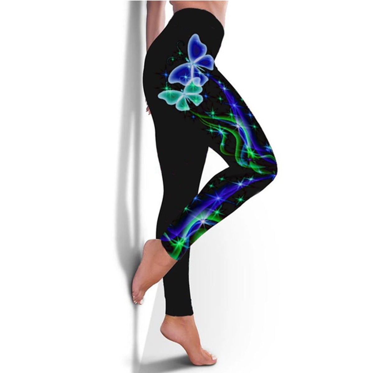 Lovaru Women Butterfly Print Yoga Pants Plus Size - Walmart.com