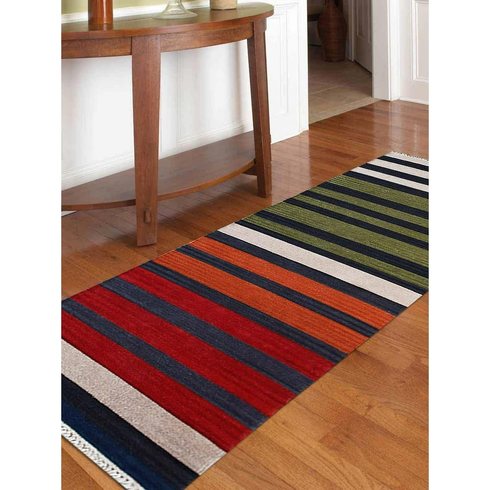 Rugsotic Carpets Hand Woven Flat Weave Kilim wool 2' 6''x10' Runner