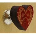 thumbnail image 2 of IBA Indianbeautifulart Boutons de Garde-Robe en Bois Gravés Rouges Tiroir de Cabinet 10 Pcs, 2 of 3