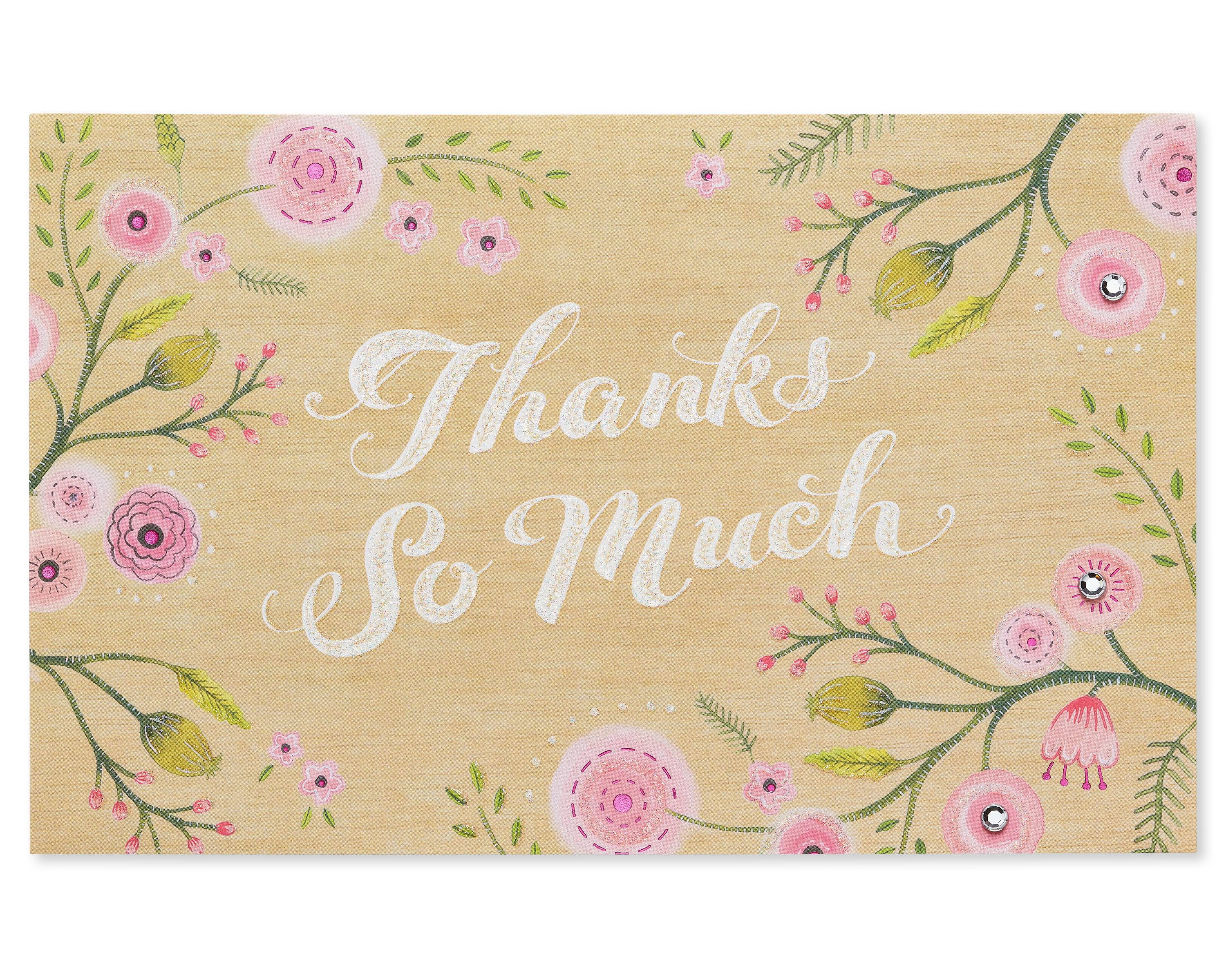 American Greetings Thanks so Much Thank You Card with Glitter