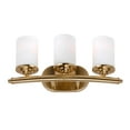 thumbnail image 2 of Ames  3-Light Soft Gold Bath Light with Satin Opal Glass - Soft Gold, 2 of 5