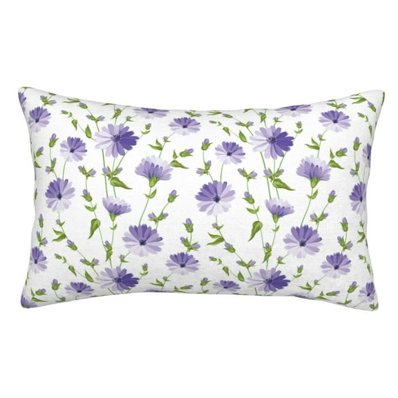 Kdxio Cotton Pillow Cases 14"x20" Pillowcases,Soft and Breathable Bedroom Pillow Cases-Purple Chicory