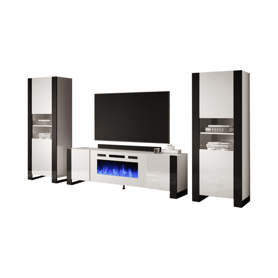 Woody WH-EF Electric Fireplace Entertainment Center