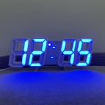 Lierteer Digital 3D LED Wall Desk Alarm Clock Snooze USB Brightness