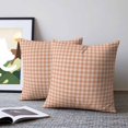 thumbnail image 2 of Pillow Covers 16x16 Set of 2, Buffalo Plaid Throw Pillow Covers Decorative Couch Cushion Cover, Farmhouse Orange Checkered Vintage Grid Microfiber Soft Square Pillowcases for Bedroom Living Room Sofa, 2 of 9