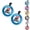 Blue, variant on Black Classic Bike Bell - Lightweight Fun Design, Loud Clear Sound, Fits 20-25mm Handlebars for Scooter & Vintage Bike