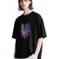 thumbnail image 3 of Mens T-Shirts,Watercolor Wolf Short Sleeve T Shirts for Men Crew Neck Tees,Loose Fit Casual Men's T-Shirts for Teens Boys, 3 of 8