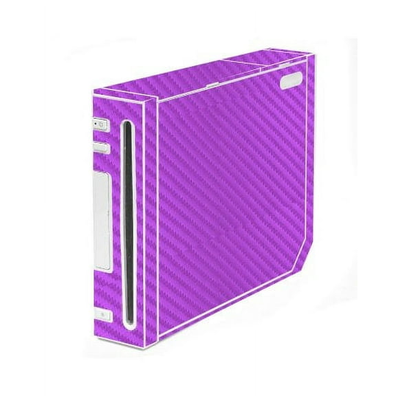 Nintendo Wii PURPLE CARBON FIBER Console Skin