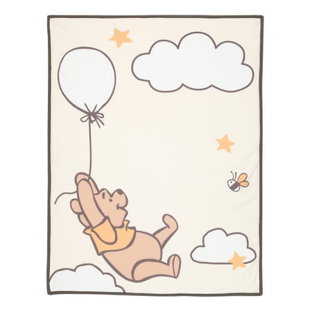 UPC: 0084122009752 | Lambs & Ivy WINNIE THE POOH Picture Perfect Baby Blanket – Beige Animals
