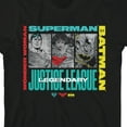 thumbnail image 2 of The Justice League Heroes & Logos Crew Neck Short sleeve Boys' Black T-shirt-Medium, 2 of 4