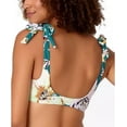 thumbnail image 6 of STUDIO ANN COLE Women's Teal Printed Stretch Push-Up Scoop-Neck Shoulder-Tie Bikini Adjustable Swimsuit Top S, 6 of 8