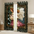 thumbnail image 2 of jejeloiu Angel Girl Blackout Curtains Set of 2 (52x84 Each),Colorful Boho Print Window Curtains,Rainforst Plant Tree Curtains and Drapes For Children,Ultra Soft Home Decor, 2 of 6