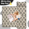 thumbnail image 4 of Geometric Diamond Beige Pattern Teens Toddler Nap Mat with Pillow, Sleeping Mat Bag for Preschool Daycare 59"x22", 4 of 6