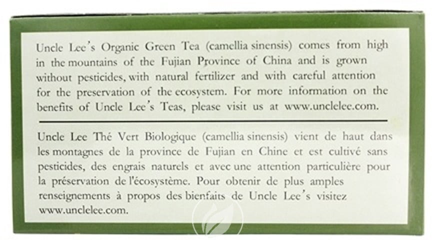 (3 Pack) Uncle Lee'S Tea Organic Green Tea 100 Bag