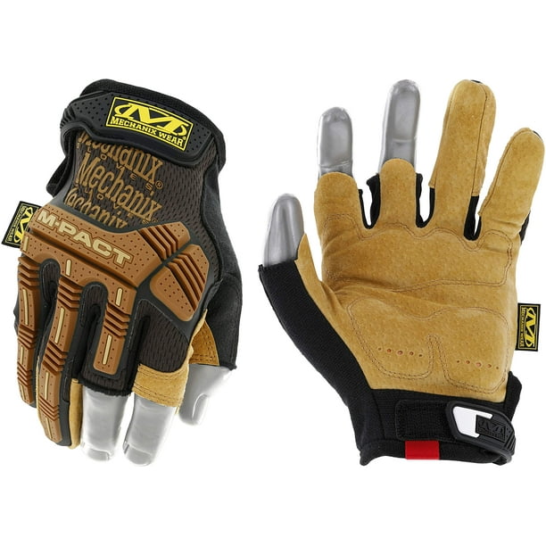 Guantes Mechanix Wear M-Pact Leather Framer marrón/negro M