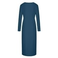 thumbnail image 6 of BadyminCSL Women Fashion Comfortable Casual Long Sleeve Round-Neck Dress, 6 of 9