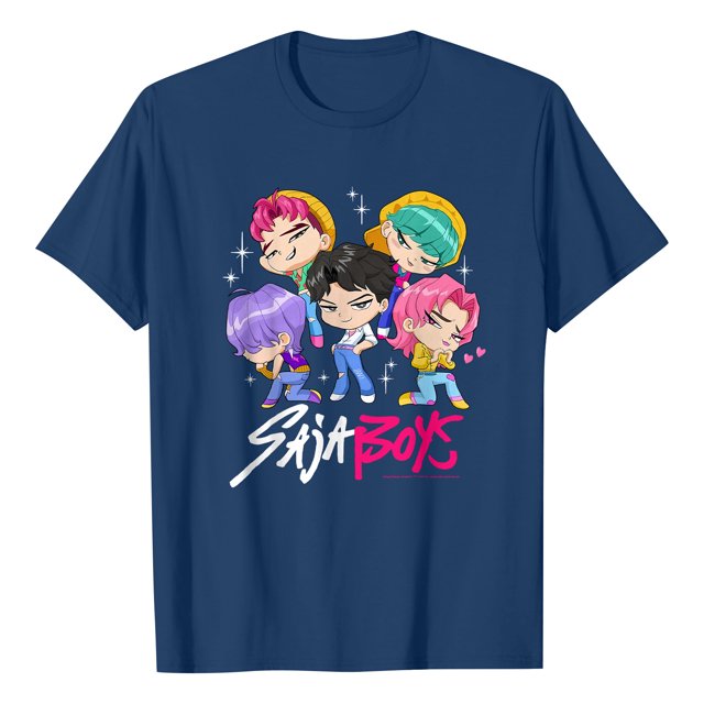 Unisex Huntrix De-mon Hun&Ters Shirt T-Shirts Short-Sleeved Shirts Pure Cotton Printed Boys And Girls Casual Comfortable For Home And Outdoor Activities Wear XL