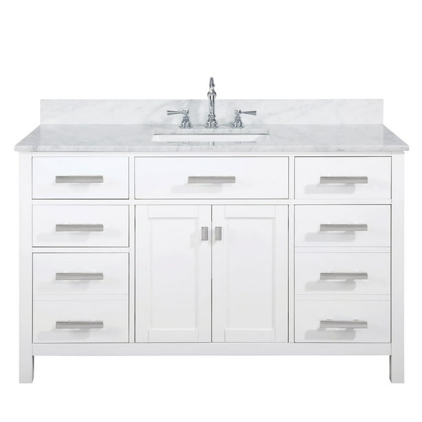 Design Element Valentino 54 Single Sink Vanity In White Com Design Element Valentino 54 Single, 54 White Vanity Single Sink