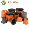 thumbnail image 1 of 6" Plastic Plant Nursery Pots with Humidity Domes Seedling ,Flower Plant Container and Seed Starting Pots with Plant Labels, 1 of 7