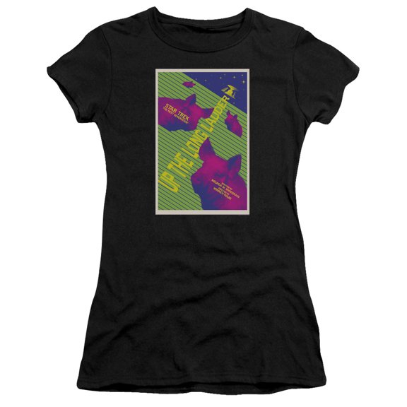 Star Trek Tng Season 2 Episode 18 Junior Women's Sheer T-Shirt Black