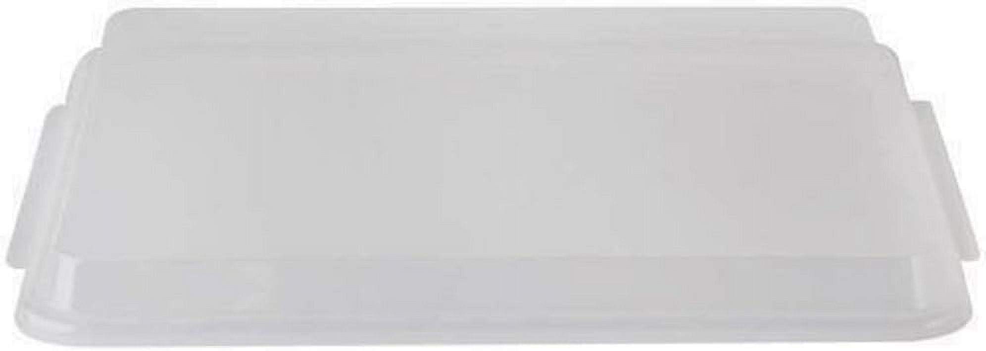 TrueCraftware- Set of 2 Polypropylene 1/4 Size Sheet Pan Cover Clear Color- Sheet Pan Cover for Baking Tray Baking Pans for Cookies and Cakes Perfect for Home Bakery and Restaurants