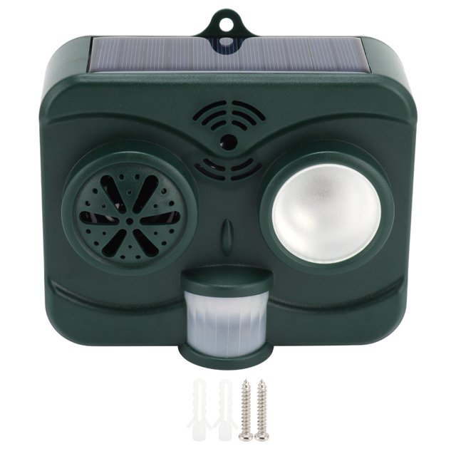 Repelente ultrasónico de animales, expulsor Solar de ratones con luz LED estroboscópica para jardín al aire libre