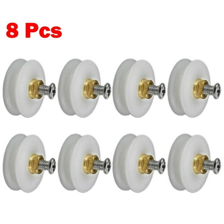 

8pcs Replacement Shower Door Rollers / Runners / Wheels Grooved 22.5mm Diameter