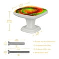 thumbnail image 4 of 4PCS Square Cabinet Fluorescence Knob Glowing in the Dark Furniture Drawer Pulls Handle with Screws Colorful Swirl, 4 of 5