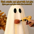thumbnail image 4 of Halloween Decorations-2 Pack Light-Up Sherpa Ghosts with Pumpkin Halloween Decor Indoor Cute Ghost Tabletop Decor for Party Home Kitchen and Fireplace, 4 of 6