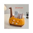 thumbnail image 1 of 1pc Giraffe Shaped Large Capacity Desktop Pen Holder For Students & Office(random Stickers For Diy), 1 of 5