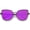 Matte Black / Purple Mirror, variant on sunglassLA Female Oversize Slim Metal Frame Colored Mirror Flat Lens Cat Eye Sunglasses 58mm (Shiny Silver / Blue Mirror) - 58mm