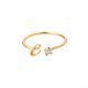 thumbnail image 1 of Anillo con 26 letras AZ, chapado en oro de 18 quilates, anillo neutro, anillo creativo para el dedo, joyería, 1 of 6