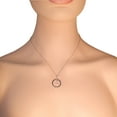 thumbnail image 3 of 925 Sterling Silver White Clear CZ Circle Letter Initial Pendant Necklace, 18" - Q, 3 of 4