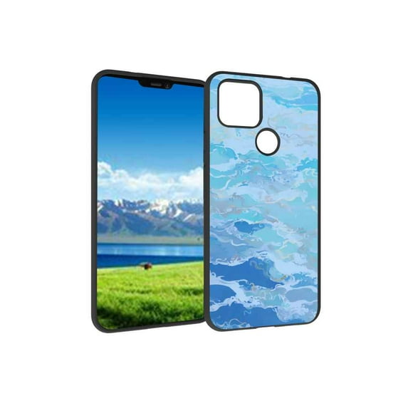 Ocean Phone Case, Degined for Google Pixel 4A 5G Case Men Women, Flexible Silicone Shockproof Case for Google Pixel 4A 5G