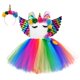 thumbnail image 1 of Vestido de fiesta de cumpleaños de princesa unicornio, conjunto de falda tutú brillante, diadema de cuerno, alas, alas de hadas, traje de Cosplay zhangyuxiang unisex, 1 of 2