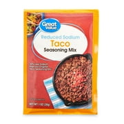 Great Value Reduced Sodium Taco Seasoning Mix, 1 oz