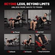 Mikolo NOVA™ Leg Extension and Curl Machine, Adjustable Leg Curl Machine for Home Gym, Seated Leg Extension and Lying Leg URL Machine, Leg Workout Equipment with 160lb Weight Plates