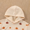 thumbnail image 3 of Infant Baby Boy Girl Halloween Outfit Pumpkin Costume Hoodie Sweatshirt Romper Long Sleeve Hooded Bodysuit Cute Fall Clothes, 3 of 7